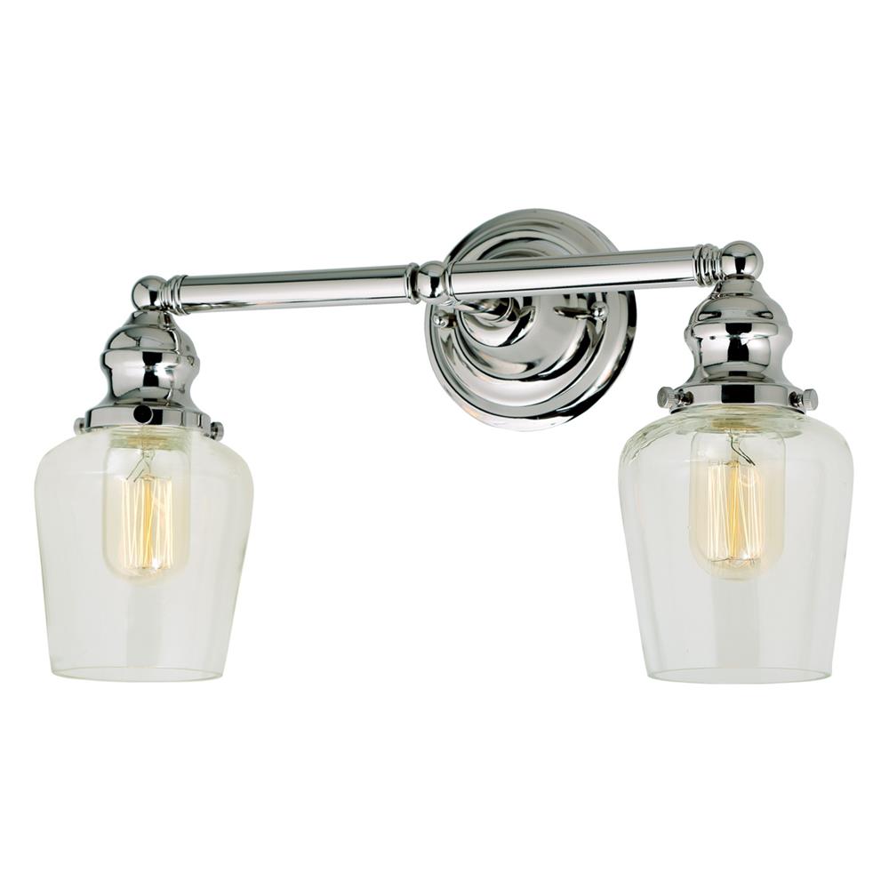 JVI Designs 1211-15 S9 Union Square Two Light Liberty  Bathroom Wall Sconce  in Polished Nickel